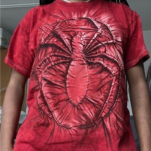 Vintage red tie dye Spider-Man graphic tee